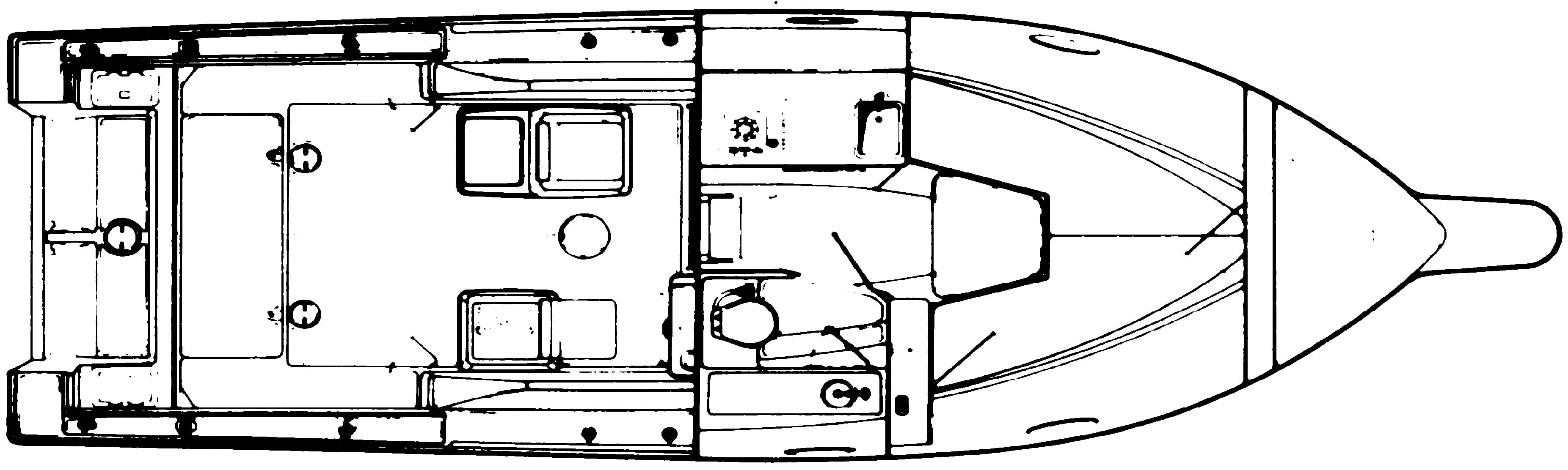 Pursuit Yachts 2800 Open floor plan