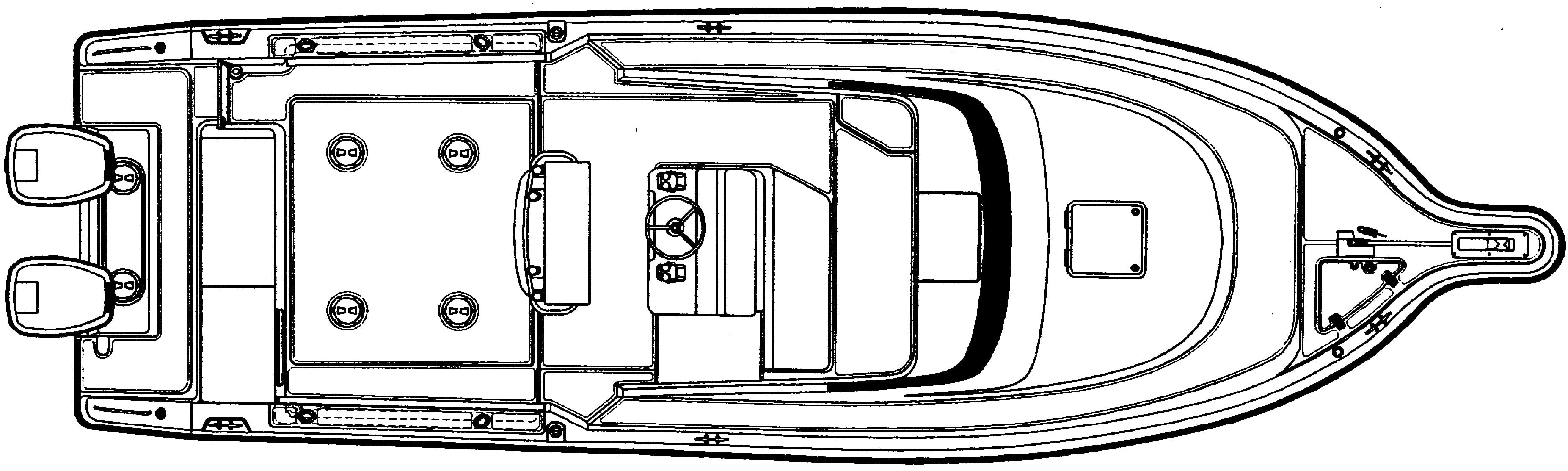Pursuit Yachts 2870 Offshore Center Console floor plan