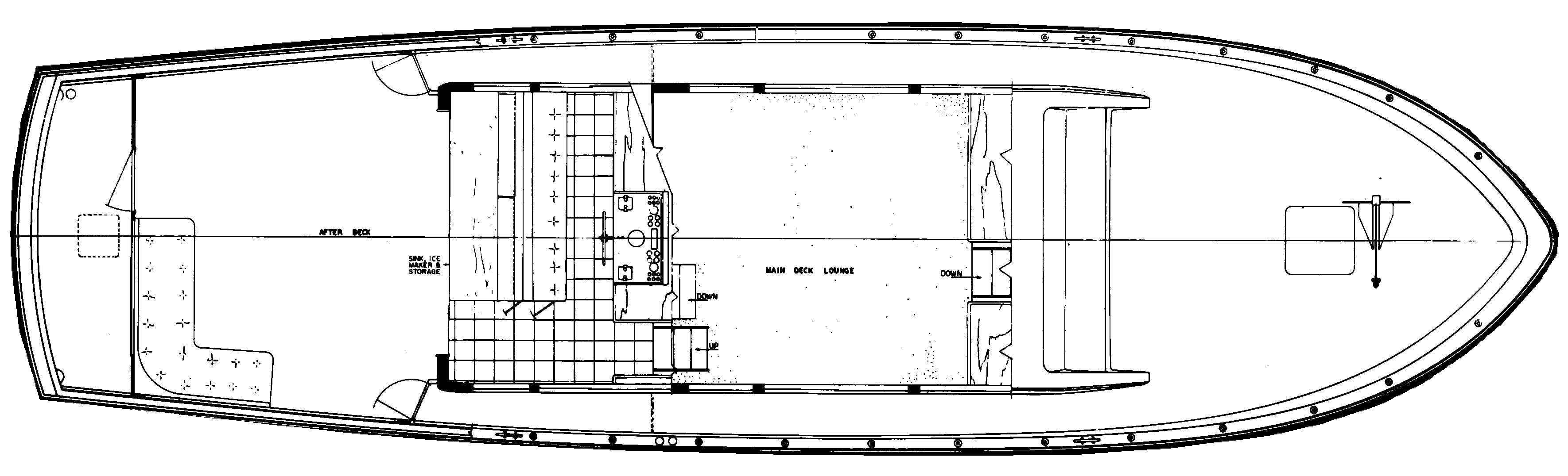 Hatteras Yachts 58 Tri-Cabin Motor Yacht floor plan