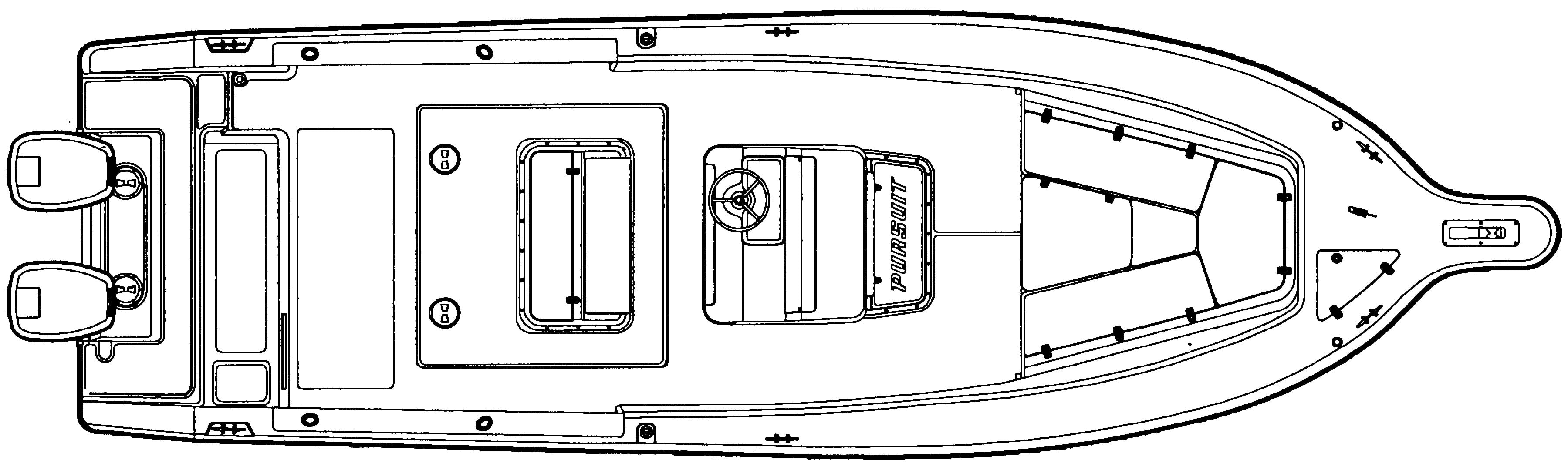 Pursuit Yachts 2870 Center Console; C 280 floor plan