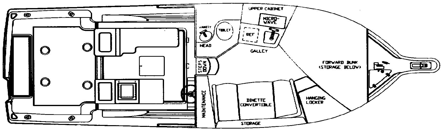 Pursuit Yachts 3000 Express floor plan
