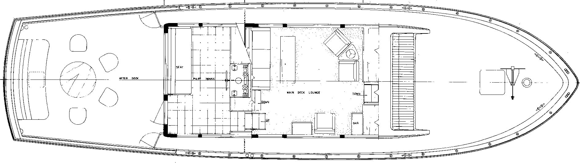 Hatteras Yachts 58 Tri-Cabin Motor Yacht floor plan