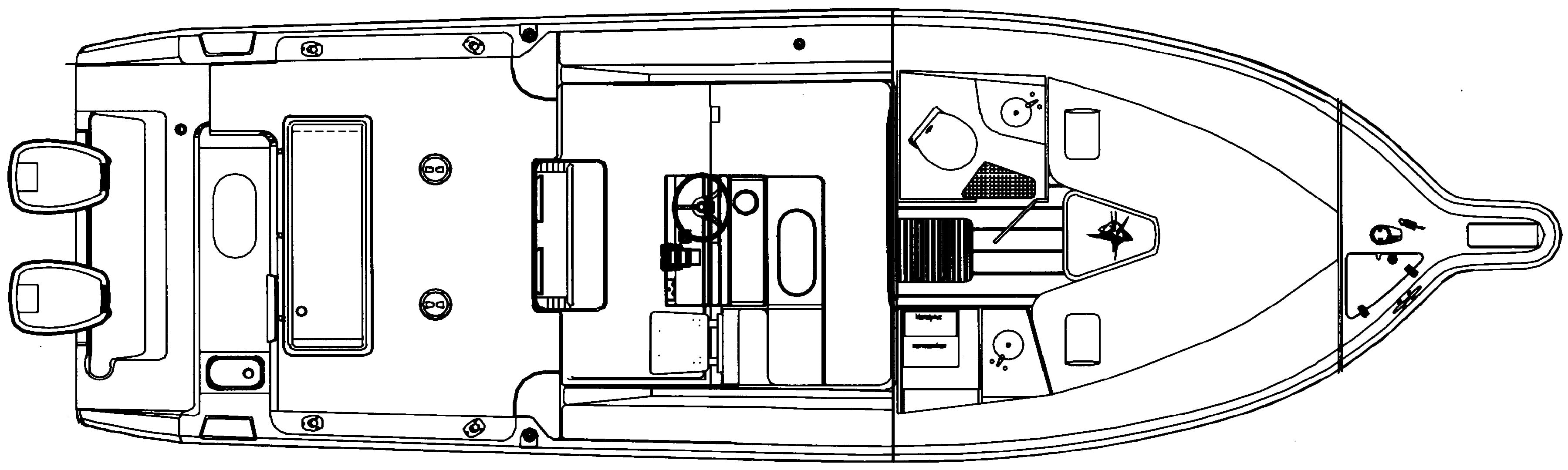 Pursuit Yachts 3070 Offshore Center Console floor plan