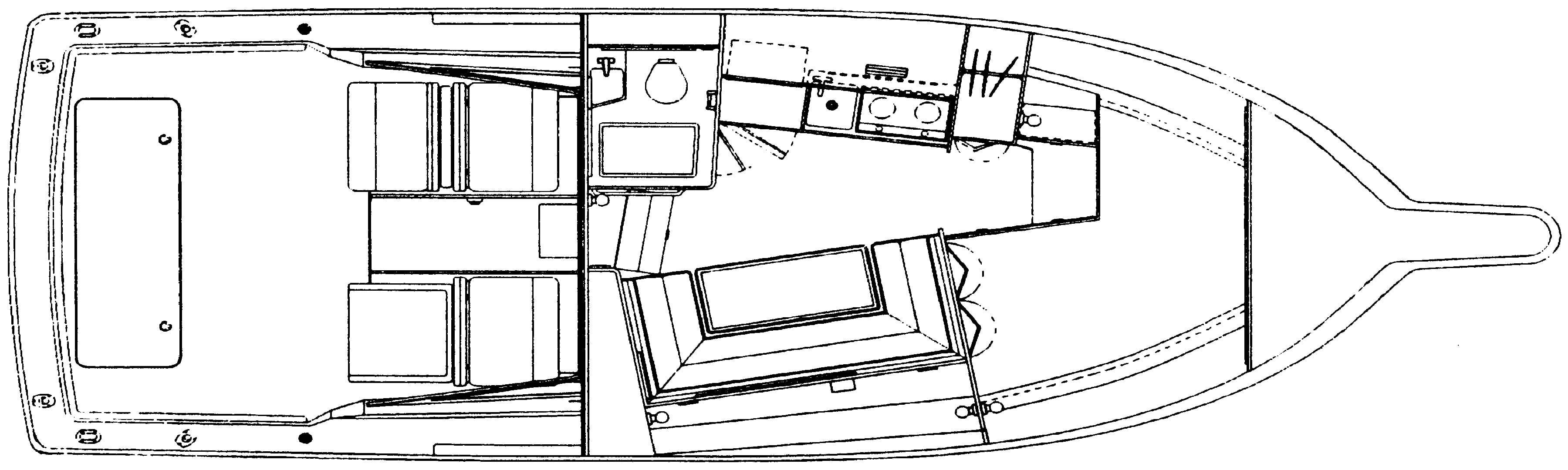 Pursuit Yachts 3100 Express floor plan