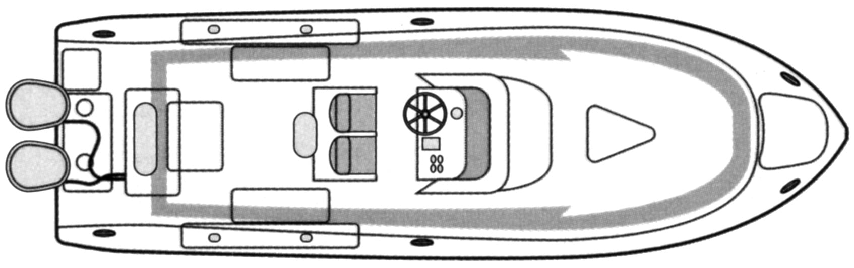Pursuit Yachts C 310 floor plan