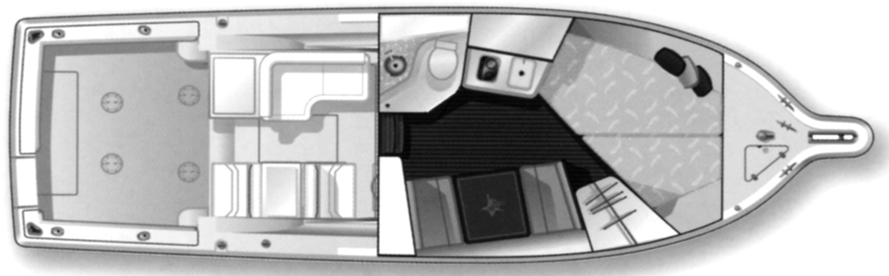 Pursuit Yachts 3100 Offshore floor plan