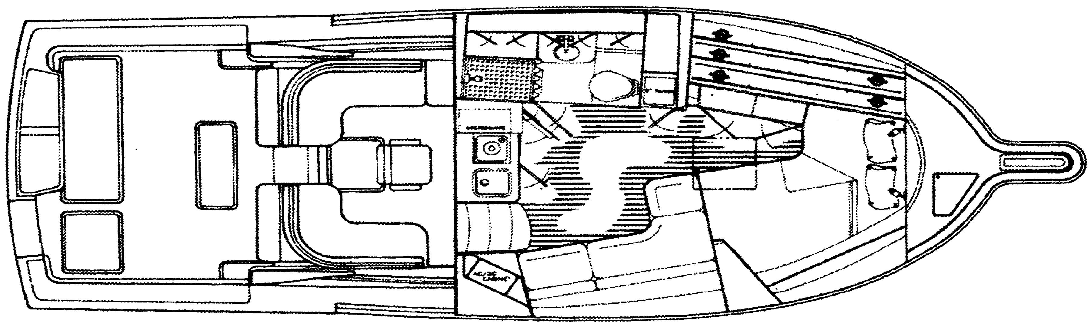 Pursuit Yachts 3400 Express floor plan