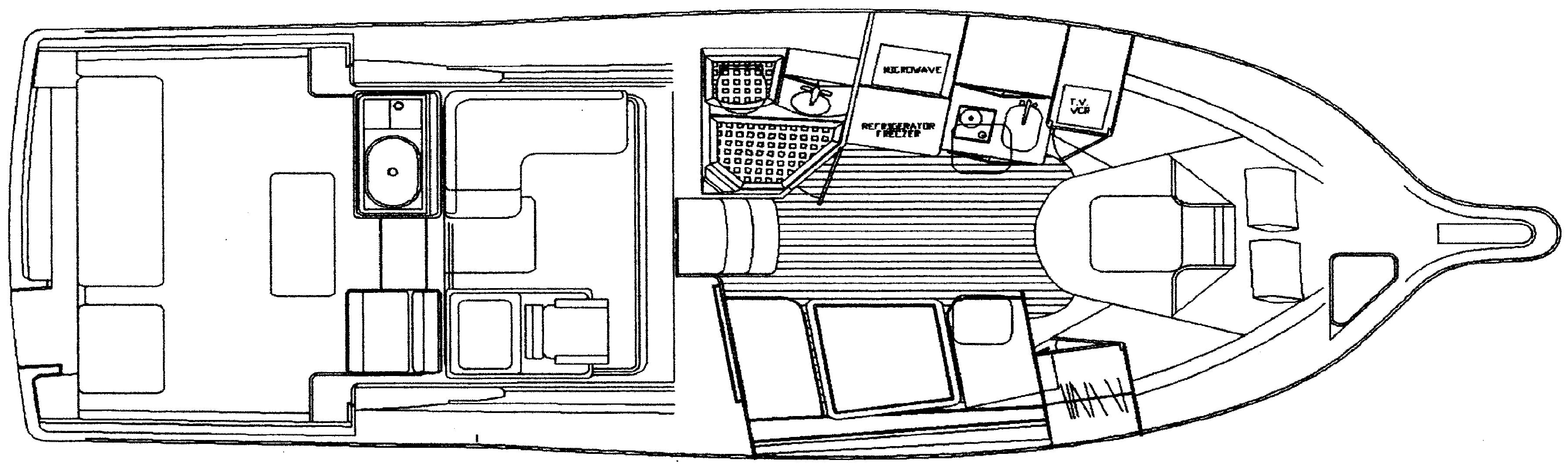Pursuit Yachts 3400 Express floor plan