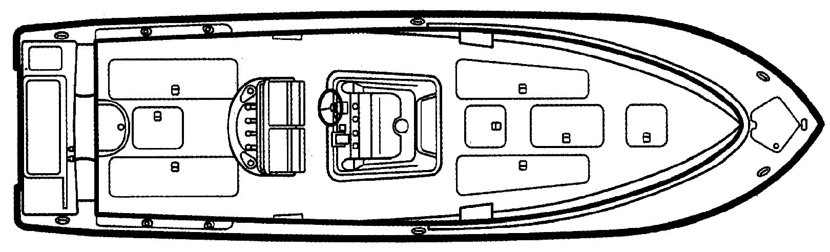 Pursuit Yachts 3480 Center Console; C 340 floor plan