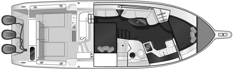 Pursuit Yachts OS 375; OS 385 Offshore floor plan
