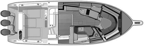 Pursuit Yachts OS 375; OS 385 Offshore floor plan