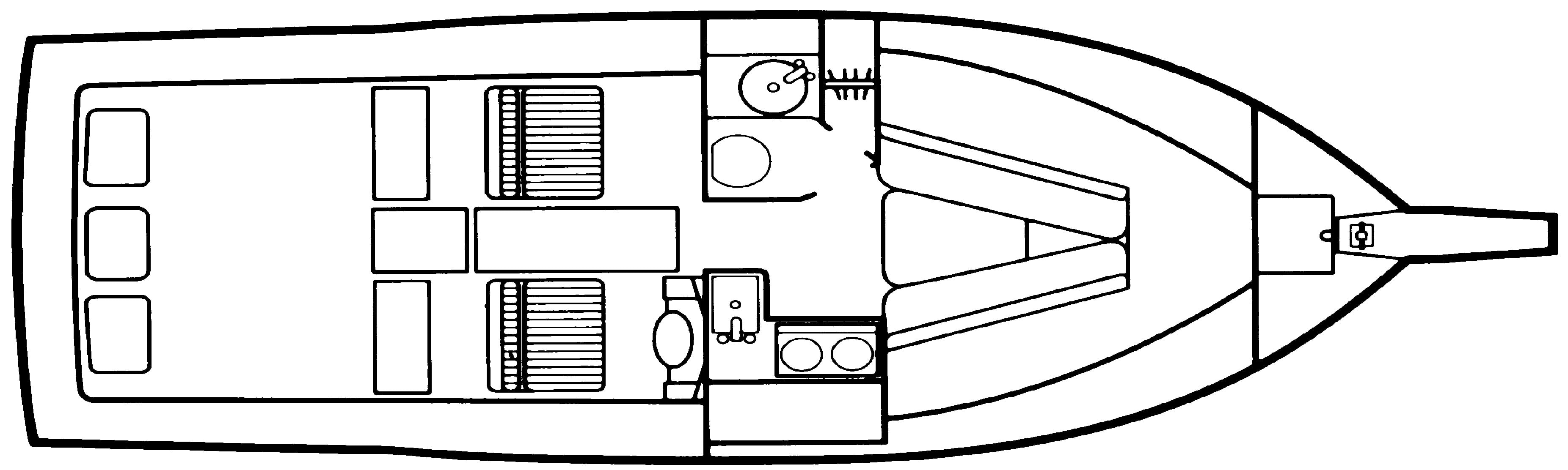 Rampage Yachts 28 Sportsman floor plan
