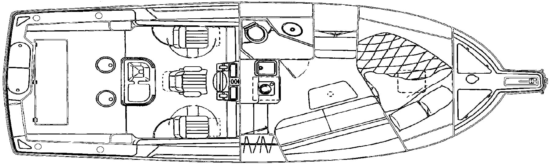 Rampage Yachts 30 Open; 30 Offshore floor plan