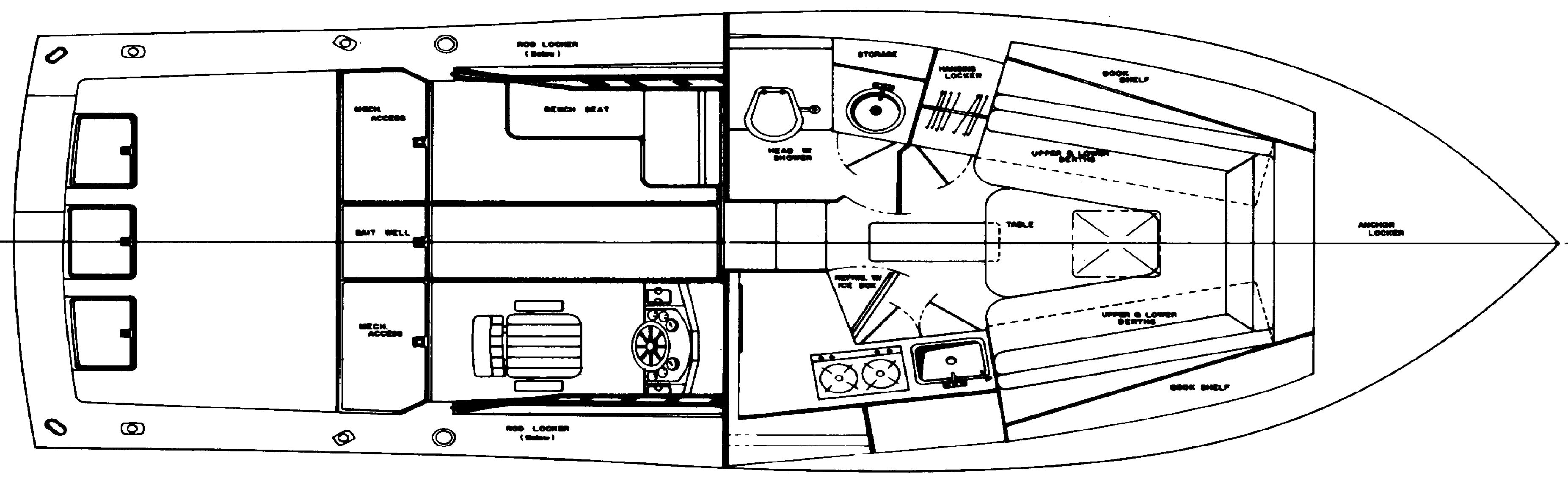 Rampage Yachts 31 Sportfisherman floor plan
