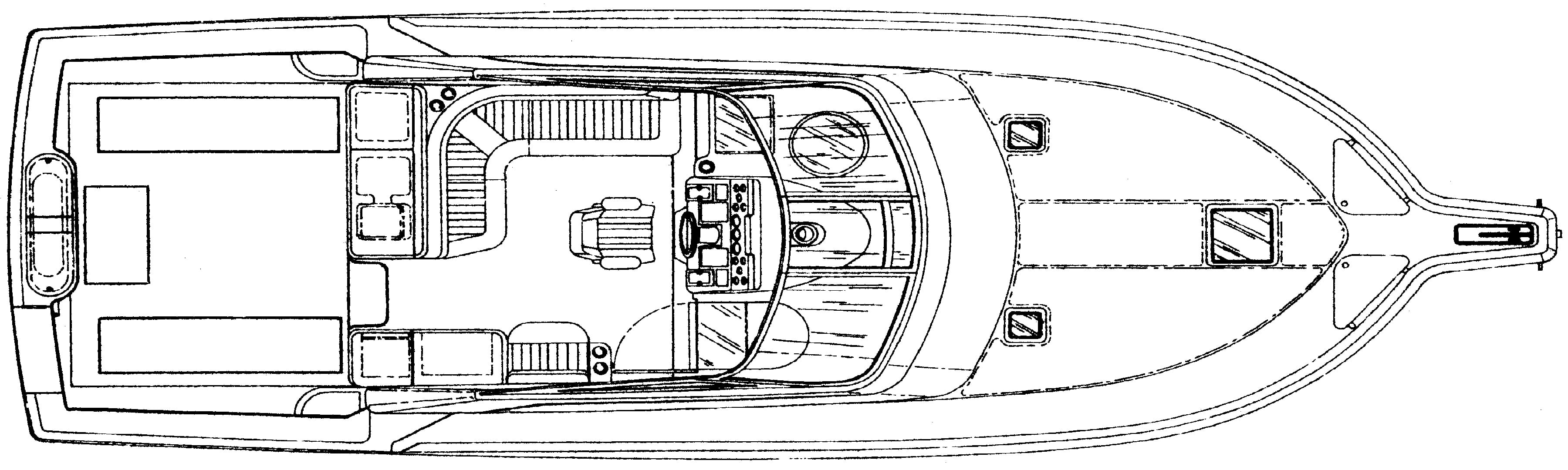 Rampage Yachts 38 Express floor plan