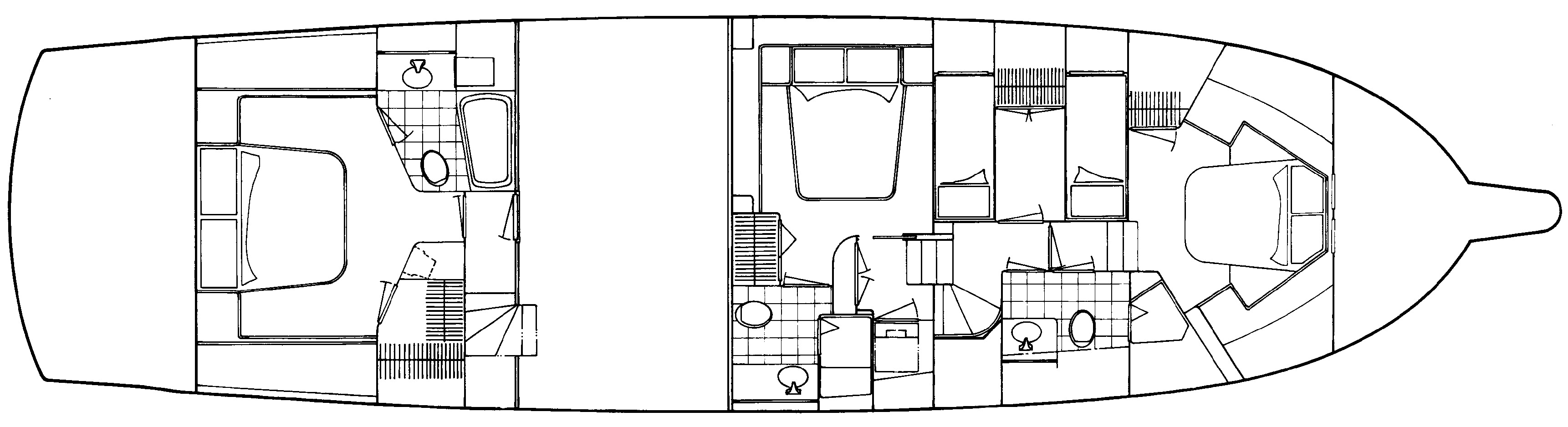 Hatteras Yachts 67 Extended Deckhouse Cockpit MY floor plan