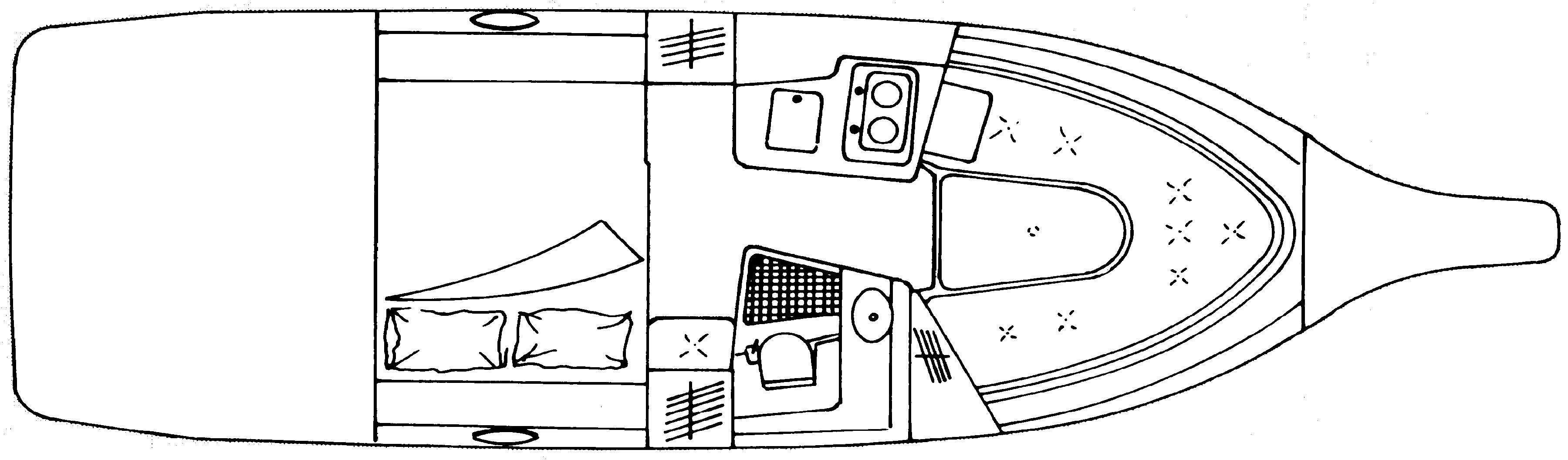 Regal Yachts 260 Valenti; 272 Commodore floor plan