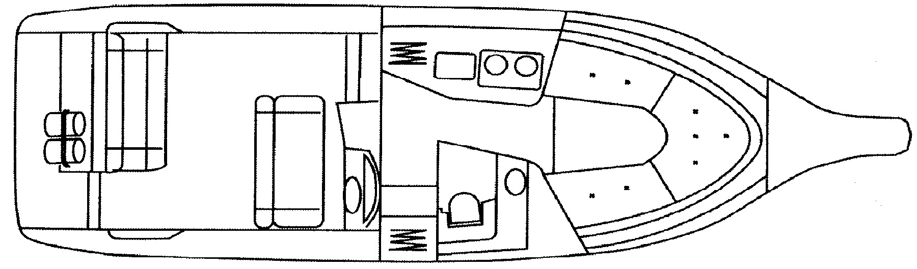 Regal Yachts 260 Valenti; 272 Commodore floor plan