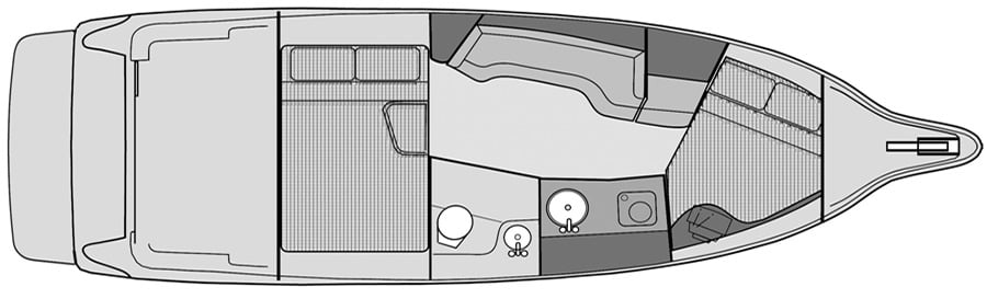 Regal Yachts 2760-2860 Commodore floor plan
