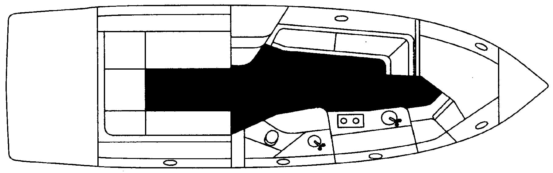 Regal Yachts Ventura 9.8; 322-3260 Commodore floor plan