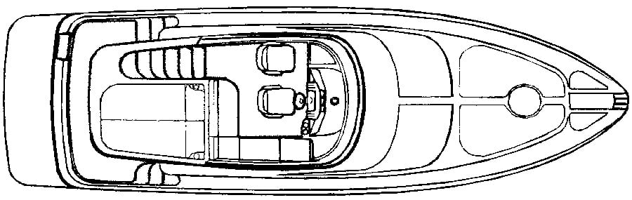 Regal Yachts 3780-3880 Commodore; 4080 Flybridge floor plan