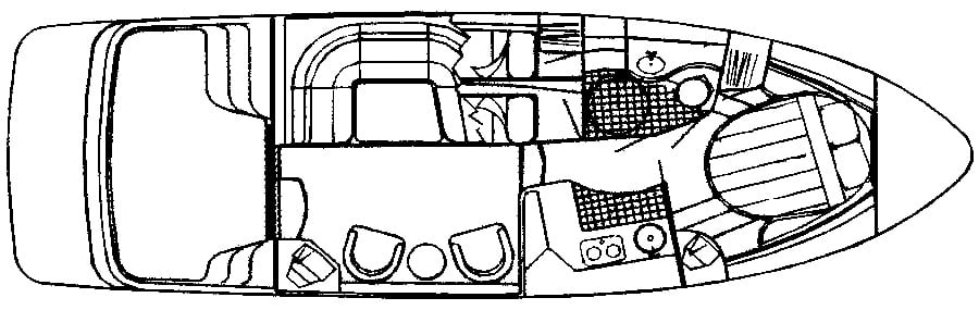 Regal Yachts 3780-3880 Commodore; 4080 Flybridge floor plan