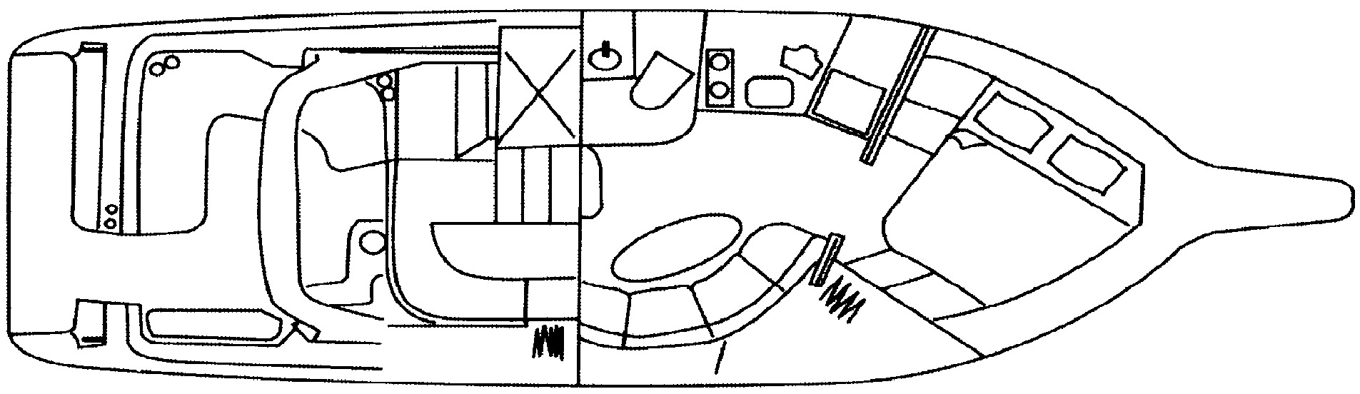 Regal Yachts 380-400-402 Commodore floor plan