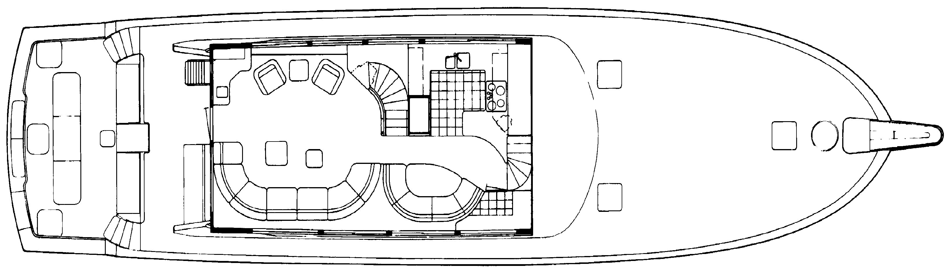 Hatteras Yachts 82 Convertible floor plan