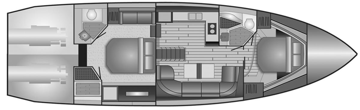 Regal Yachts 52 Sport Coupe floor plan