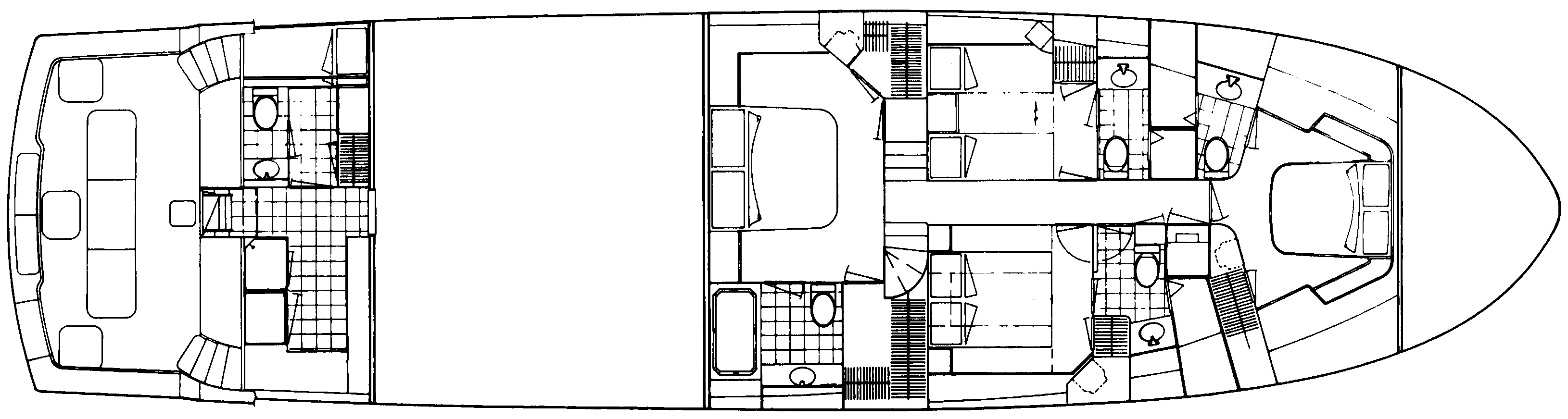 Hatteras Yachts 82 Convertible floor plan