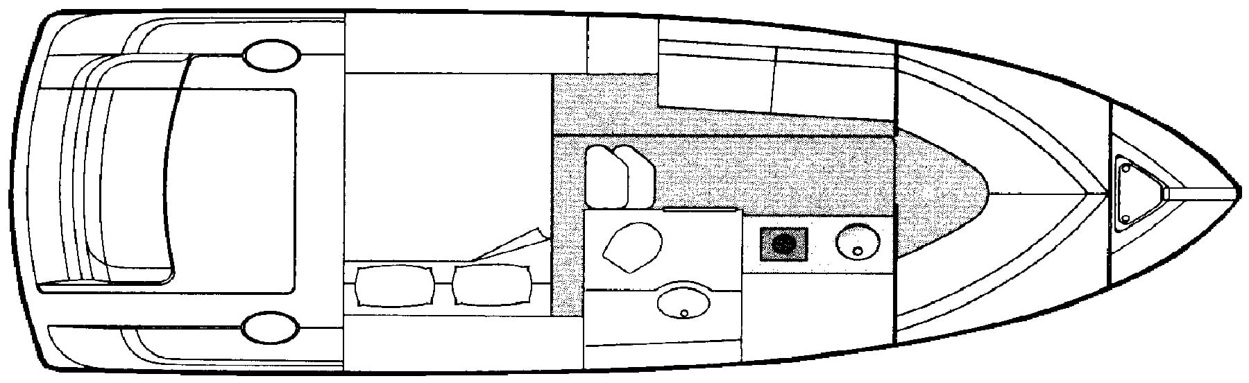 Rinker Yachts 290 Fiesta Vee; 300 Express Cruiser floor plan