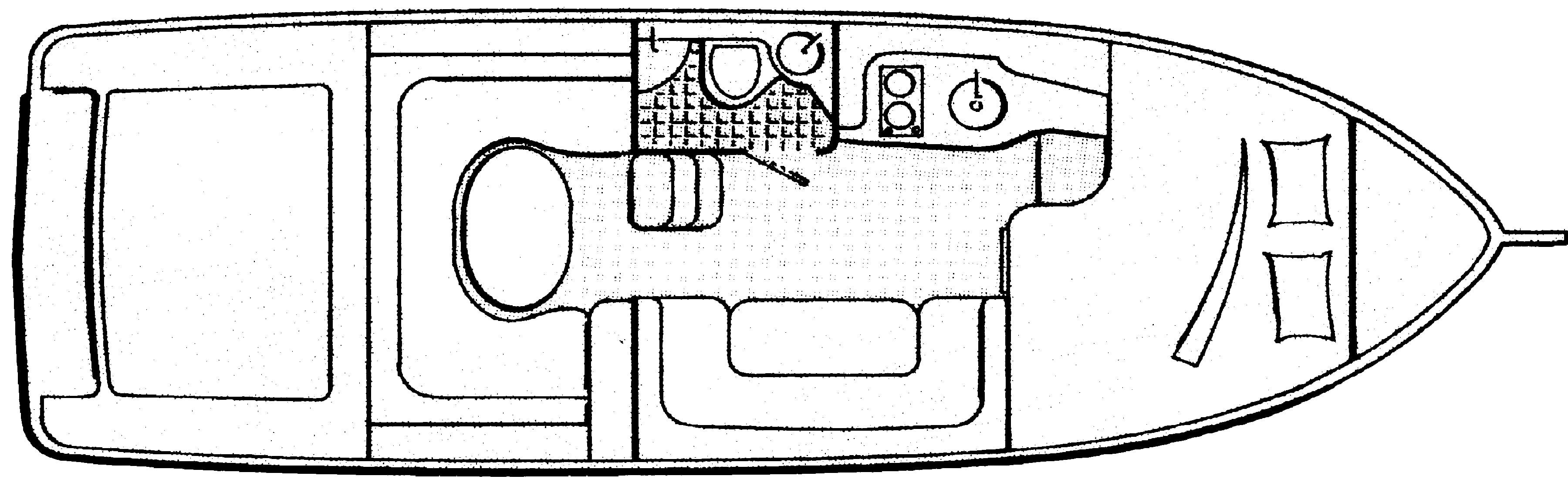 Rinker Yachts 330-340-342 Fiesta Vee floor plan