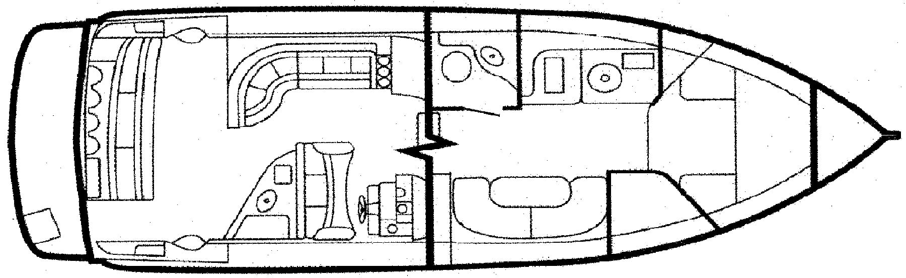 Rinker Yachts 330-340-342 Fiesta Vee floor plan