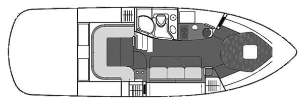 Rinker Yachts 360 Express Cruiser floor plan