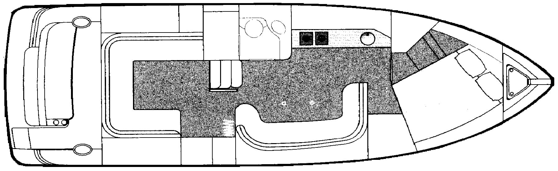 Rinker Yachts 360-370-380 Express Cruiser floor plan
