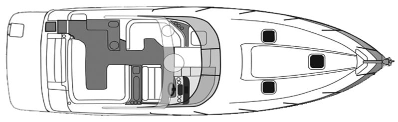 Rinker Yachts 400 Express Cruiser floor plan