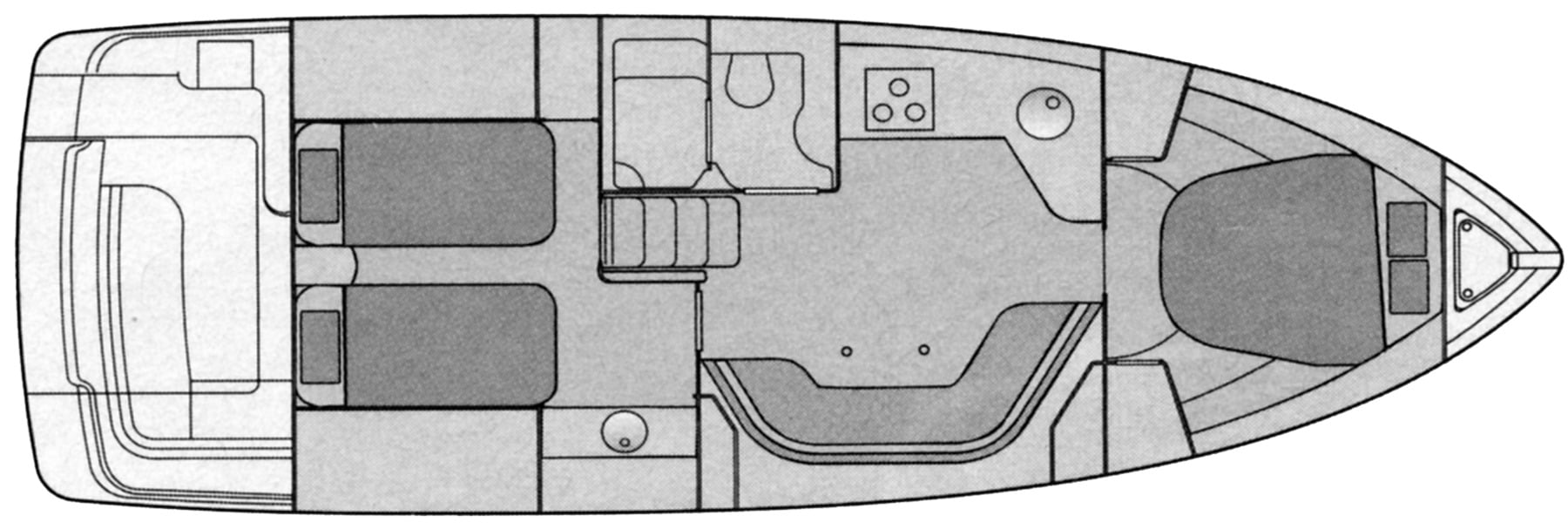 Rinker Yachts 400 Express Cruiser floor plan