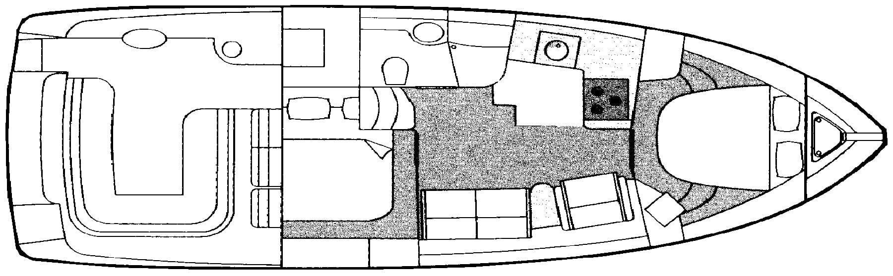 Rinker Yachts 390-410-420 Express Cruiser floor plan
