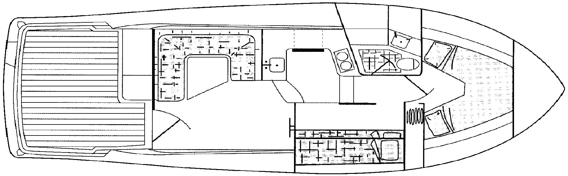 Riviera Yachts 33 Convertible floor plan