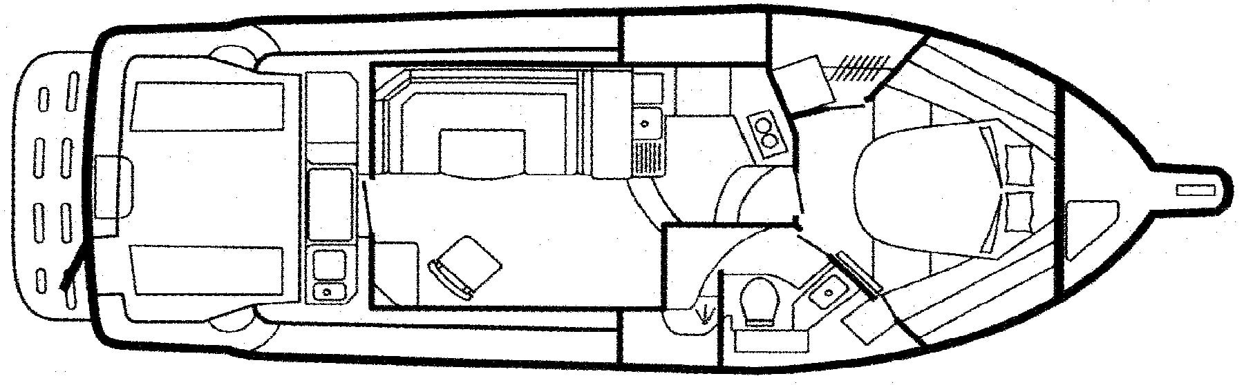 Riviera Yachts 33 Flybridge floor plan