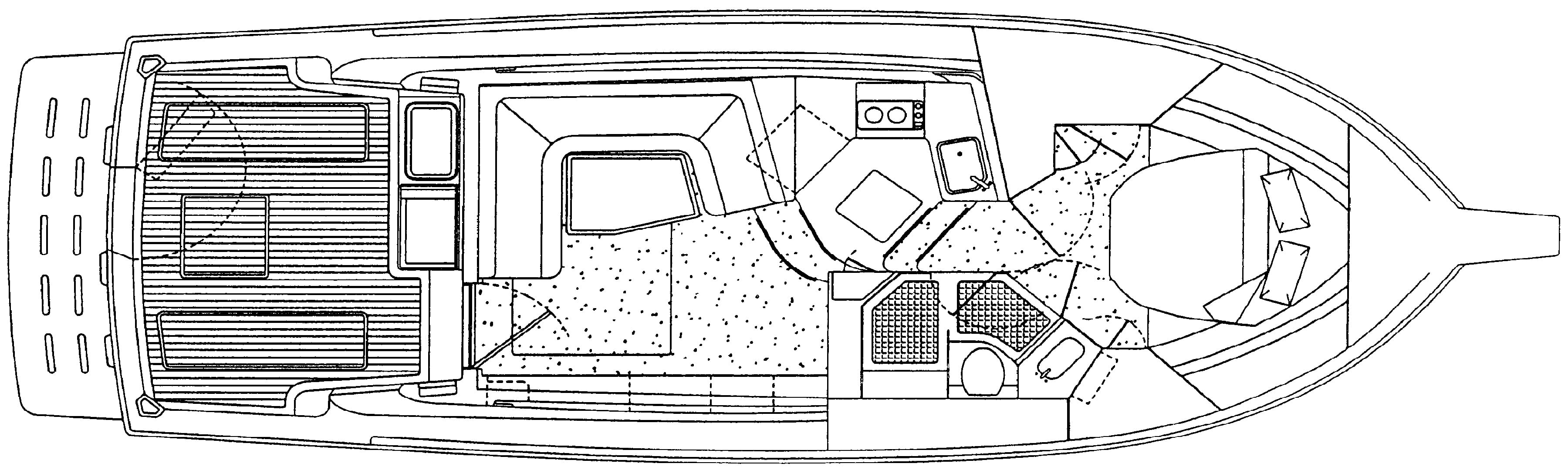 Riviera Yachts 34 Convertible floor plan