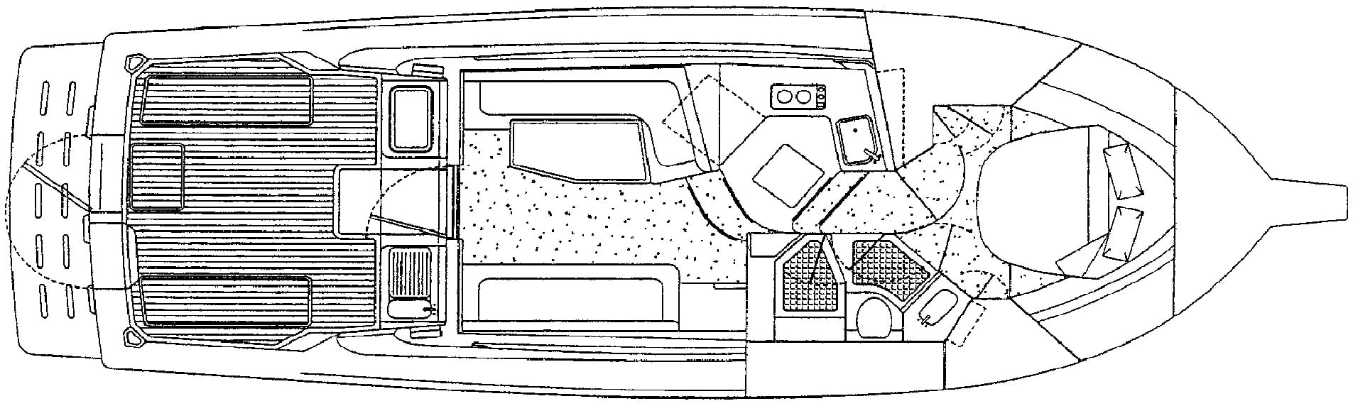 Riviera Yachts 36 Convertible floor plan
