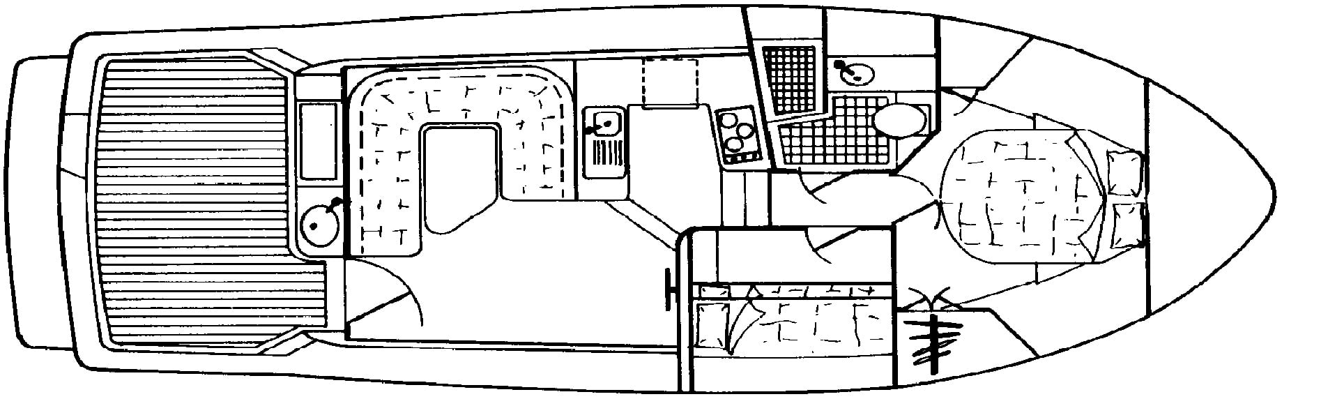 Riviera Yachts 36 Convertible floor plan