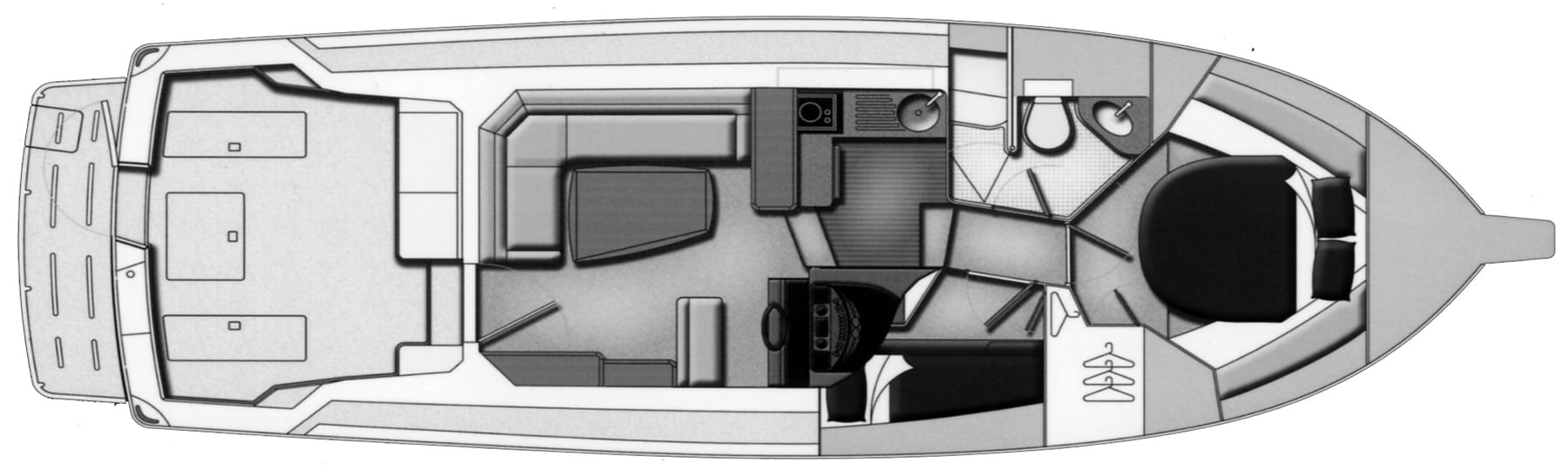 Riviera Yachts 37 Flybridge floor plan