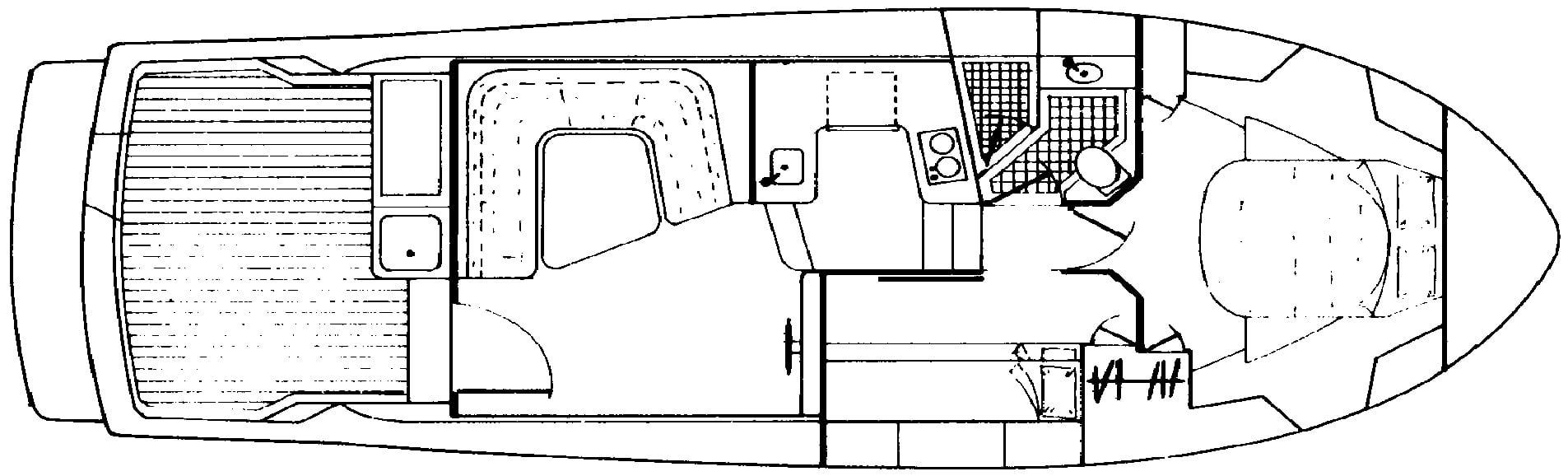 Riviera Yachts 39 Convertible floor plan