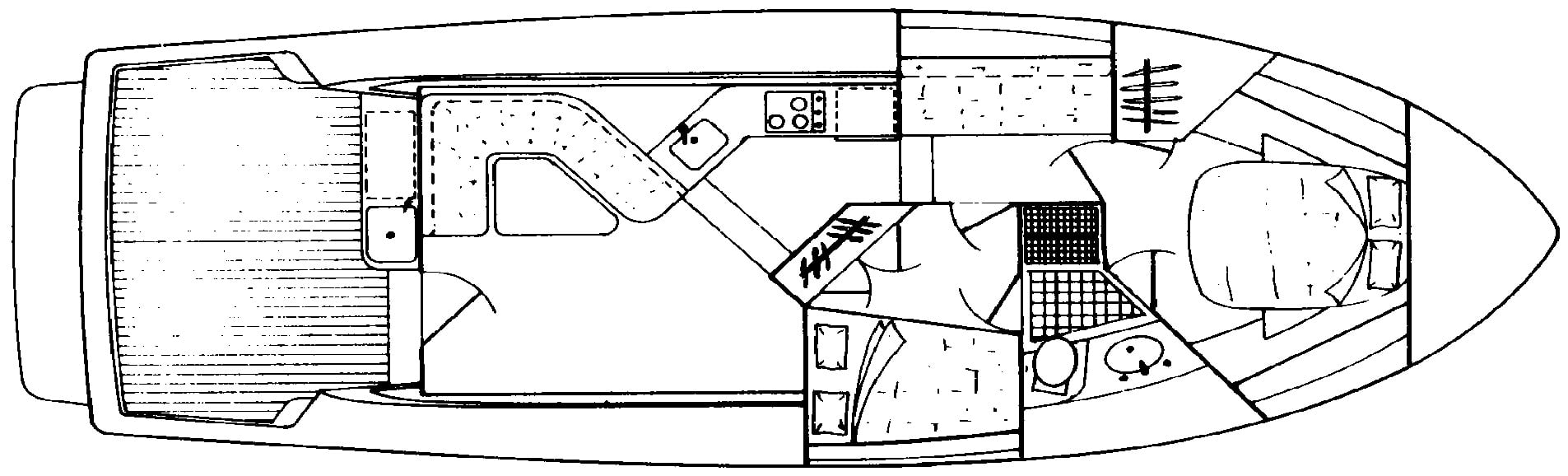 Riviera Yachts 42 Convertible floor plan