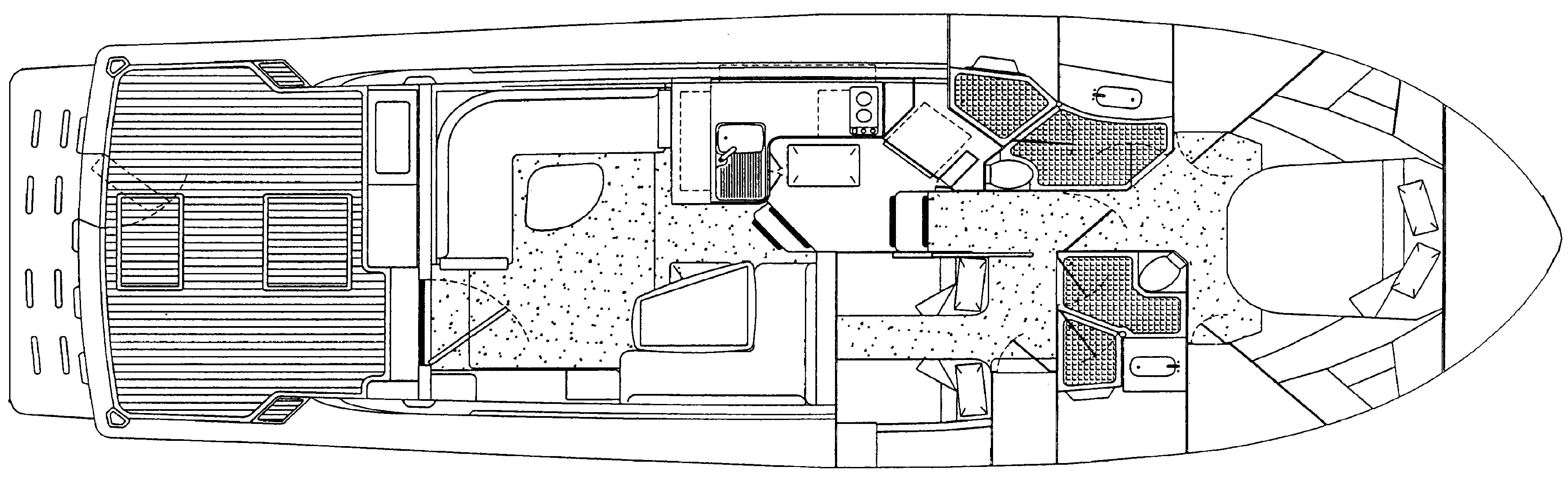 Riviera Yachts 43 Convertible floor plan