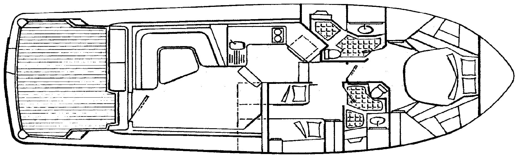 Riviera Yachts 43 Convertible floor plan