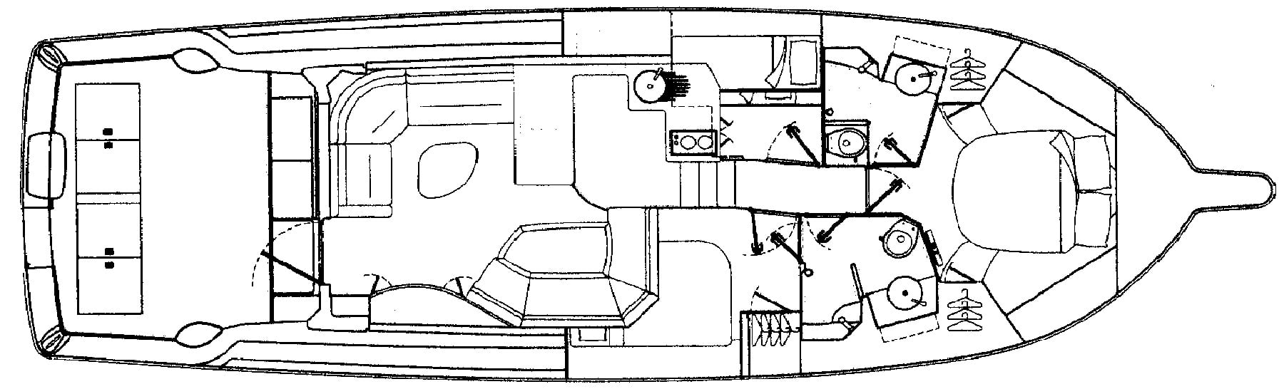 Riviera Yachts 47 Flybridge floor plan
