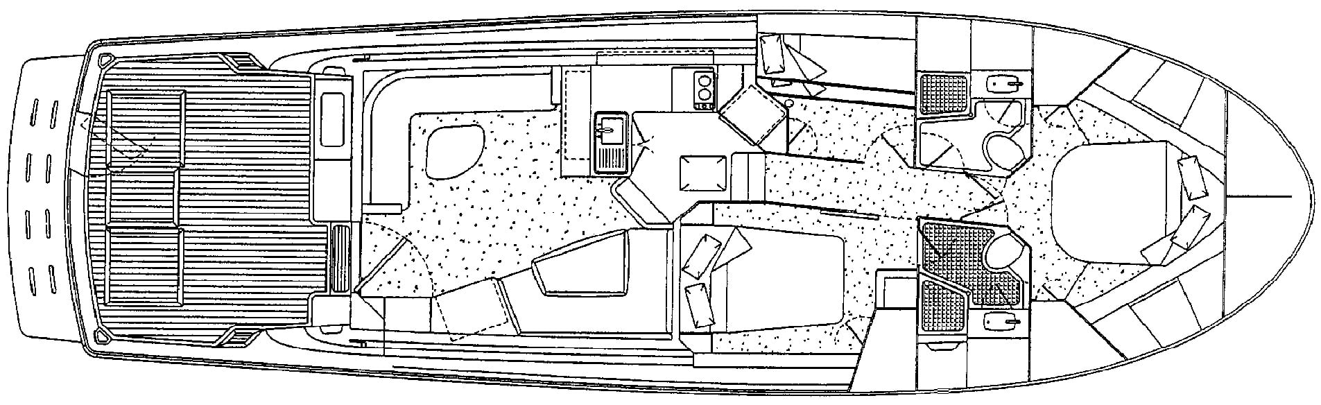 Riviera Yachts 48 Enclosed Bridge floor plan